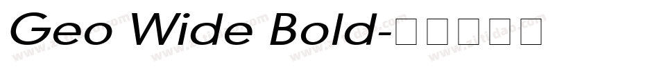Geo Wide Bold字体转换